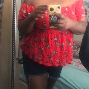 Off the shoulder blouse